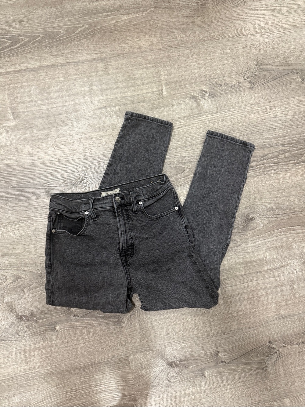 Madewell High-Rise Black Straight-Leg Jeans